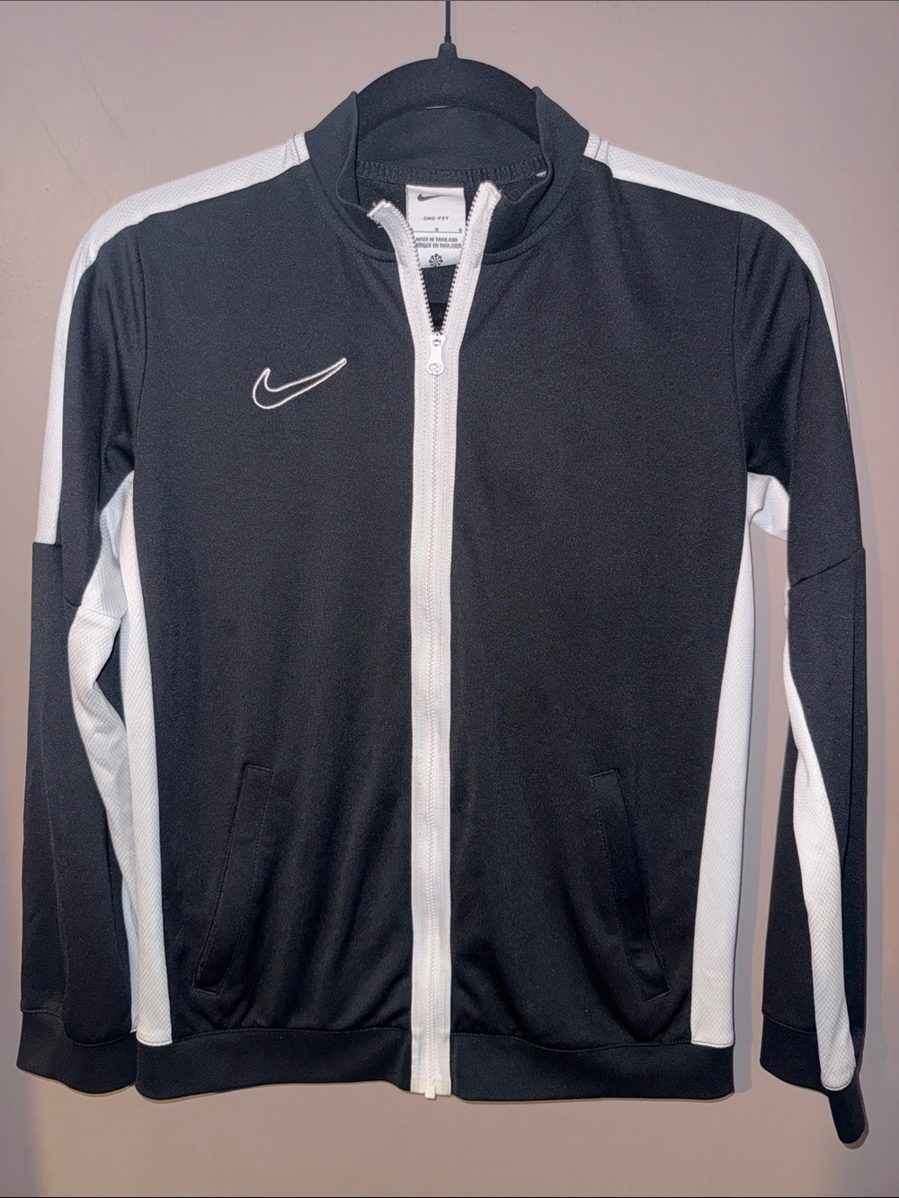 Nike Black & White Performance Dri-Fit Full-Zip Jacket